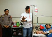 Kapolrestabes Makassar Besuk Anggota yang Patah Tangan Saat Melaksanakan Tugas