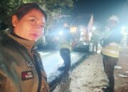 Pemantauan Wilayah Malam Minggu di Barombong, Pengaspalan Jalan Berjalan Aman dan Terkendali