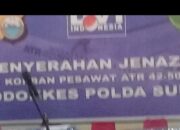 KAB: PANGKEP” Tujuh Kantong Jenazah Korban Pesawat ATR 42-500 Diserahkan ke Biddokkes Polda Sulsel